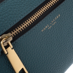 Pre Owned Marc Jacobs Blue Leather Crossbody Bag