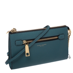 Pre Owned Marc Jacobs Blue Leather Crossbody Bag