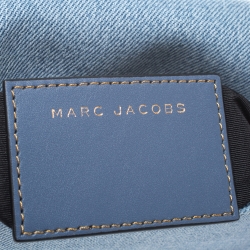 Pre Owned Marc Jacobs Blue Denim and Leather Small Studded Nomad Crossbody Bag