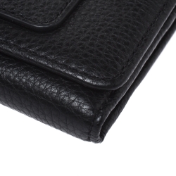 Pre Owned Marc Jacobs Black Leather Continental Flap Wallet