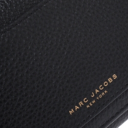 Pre Owned Marc Jacobs Black Leather Continental Flap Wallet