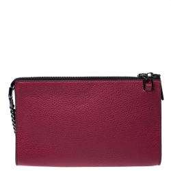 Marc Jacobs Raspberry Leather Small Gotham Crossbody Bag