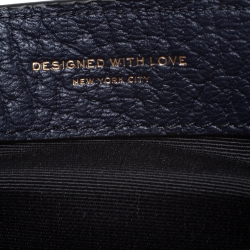 Pre Owned Marc Jacobs Midnight Blue Leather Mini T Studded Tote