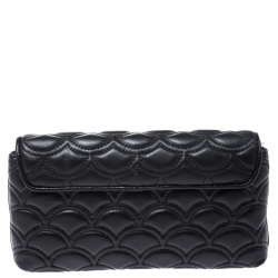 Pre Owned Marc Jacobs Black Leather Matelasse Crossbody Bag