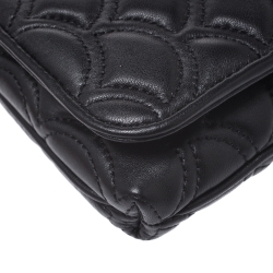 Pre Owned Marc Jacobs Black Leather Matelasse Crossbody Bag