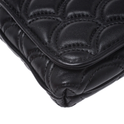 Pre Owned Marc Jacobs Black Leather Matelasse Crossbody Bag