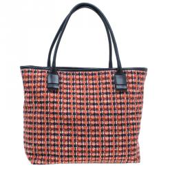 Pre Owned Marc Jacobs Orange Tweed The Hole Tote Bag