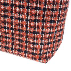 Pre Owned Marc Jacobs Orange Tweed The Hole Tote Bag