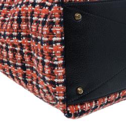Pre Owned Marc Jacobs Orange Tweed The Hole Tote Bag