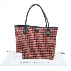 Pre Owned Marc Jacobs Orange Tweed The Hole Tote Bag