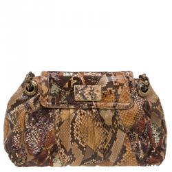 Marc Jacobs Beige Python and Sequins Mae Shoulder Bag