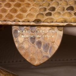 Marc Jacobs Beige Python and Sequins Mae Shoulder Bag