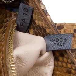 Marc Jacobs Beige Python and Sequins Mae Shoulder Bag