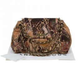 Marc Jacobs Beige Python and Sequins Mae Shoulder Bag