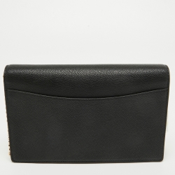 Pre Owned Marc Jacobs Black Faux Leather Chain Flap Bag