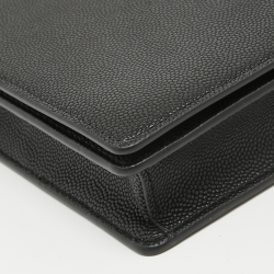 Pre Owned Marc Jacobs Black Faux Leather Chain Flap Bag