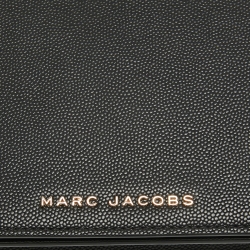 Pre Owned Marc Jacobs Black Faux Leather Chain Flap Bag