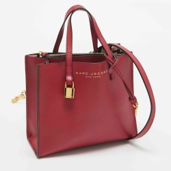 Pre Owned Marc Jacobs Fuchsia Leather Mini Grind Tote