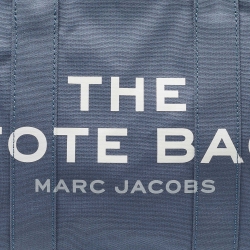 Pre Owned Marc Jacobs Blue Canvas Large The Tote Bag 
