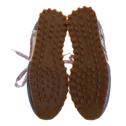 Pre Owned Marc Jacobs Multicolor Suede And Fabric Astor Lightning Bolt Low Top Sneakers Size 37