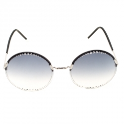 Marc Jacobs Silver/Blue Gradient 54/S Studded Round Sunglasses