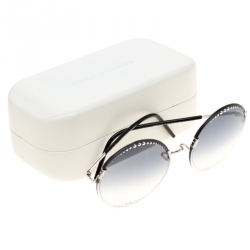 Marc Jacobs Silver/Blue Gradient 54/S Studded Round Sunglasses