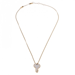 Pre Owned Marc by Marc Jacobs Gold Metal Tone Key Pendant Necklace