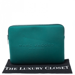 Marc Jacobs Green Embossed Neoprene Laptop Case