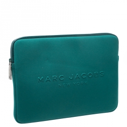 Marc Jacobs Green Embossed Neoprene Laptop Case