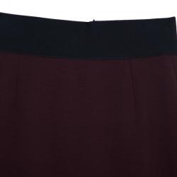 Pre Owned Marc Jacobs Burgundy High Waist Wool Skirt S