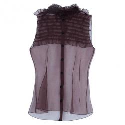 Marc Jacobs Burgundy Ruffle Top M