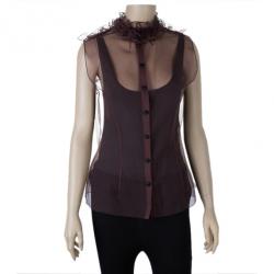 Marc Jacobs Burgundy Ruffle Top M