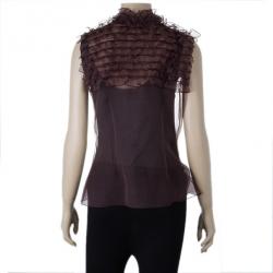Marc Jacobs Burgundy Ruffle Top M