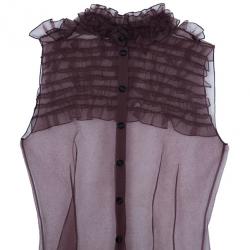 Marc Jacobs Burgundy Ruffle Top M