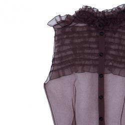 Marc Jacobs Burgundy Ruffle Top M