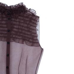 Marc Jacobs Burgundy Ruffle Top M