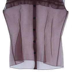 Marc Jacobs Burgundy Ruffle Top M