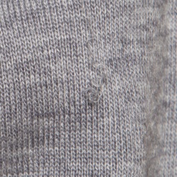 Pre Owned Marc Jacobs Grey Contrast Crochet Collar Detail Sweatshirt S