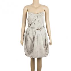 Pre Owned Marc Jacobs Strapless Taffeta Bustier Dress M
