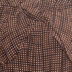 Pre Owned Marc Jacobs Brown Printed Silk Bow Detail Pleated Maxi Dress M