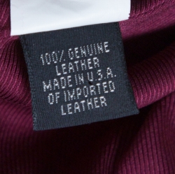 Pre Owned Marc Jacobs Brick Red Leather Quilted Shoulder Biker Jacket S