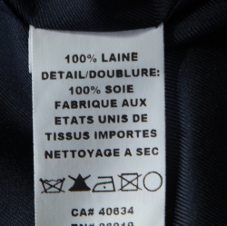 Pre Owned Marc Jacobs Indigo Wool Patch Pocket Detail Belted Jacket M