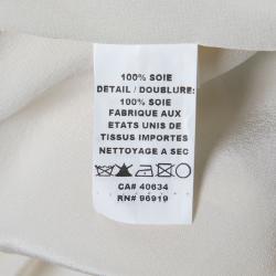 Pre Owned Marc Jacobs Ivory Silk Epaulette Detail Button Front Shirt M