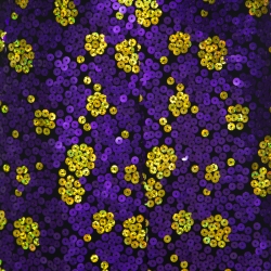 Pre Owned Marc Jacobs Purple Sequin Embellished Silk Maxi Skirt L