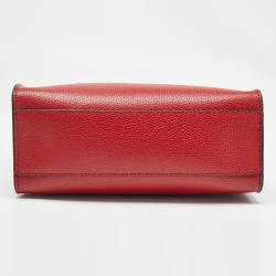 Marc Jacobs Red Leather Mini Grind Tote