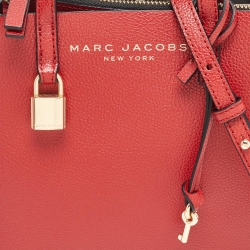 Marc Jacobs Red Leather Mini Grind Tote