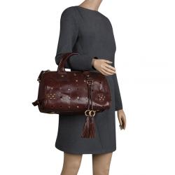 Pre Owned Marc Jacobs Brown Perforated Leather Satchel