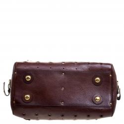 Pre Owned Marc Jacobs Brown Perforated Leather Satchel