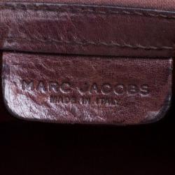 Pre Owned Marc Jacobs Brown Perforated Leather Satchel