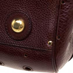 Pre Owned Marc Jacobs Brown Perforated Leather Satchel